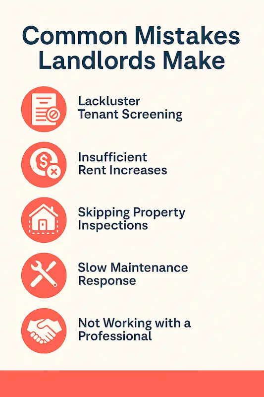 Common mistakes landlords make infographic