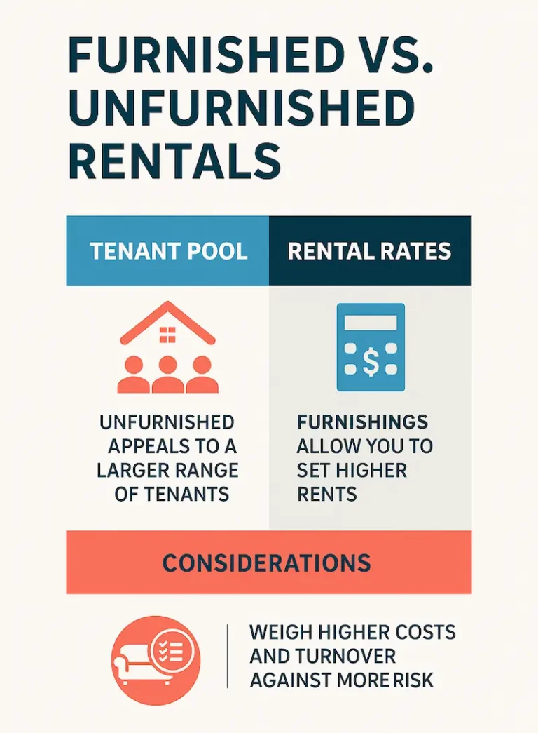 furnished vs unfurnished for rental property infographic