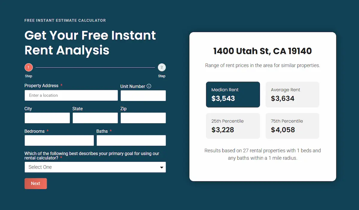 instant rent analysis calculator